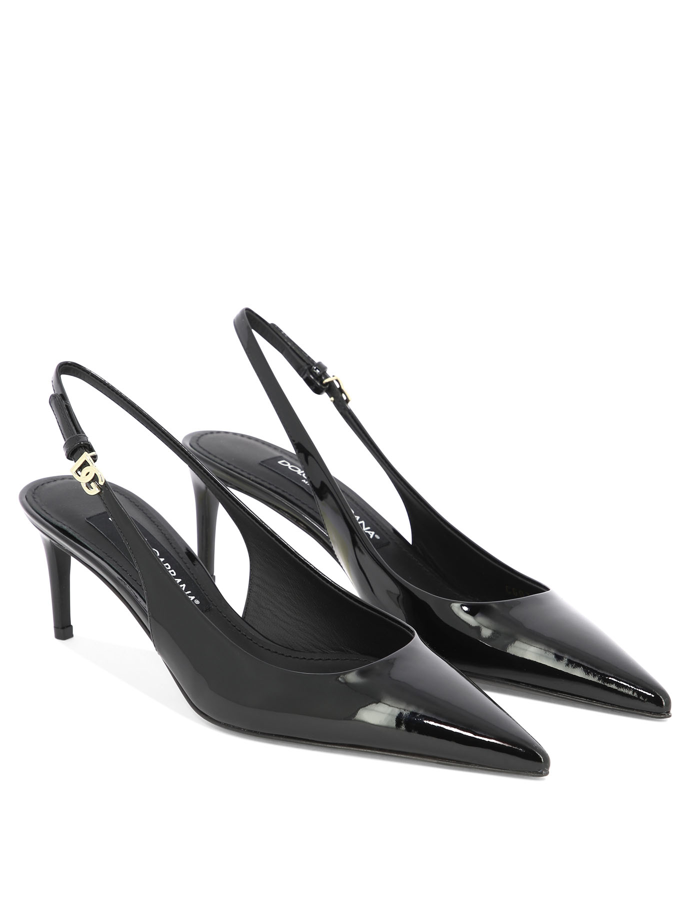 DOLCE & GABBANA Pantent leather slingbacks